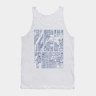 New York, USA City Map Typography - Coastal Tank Top